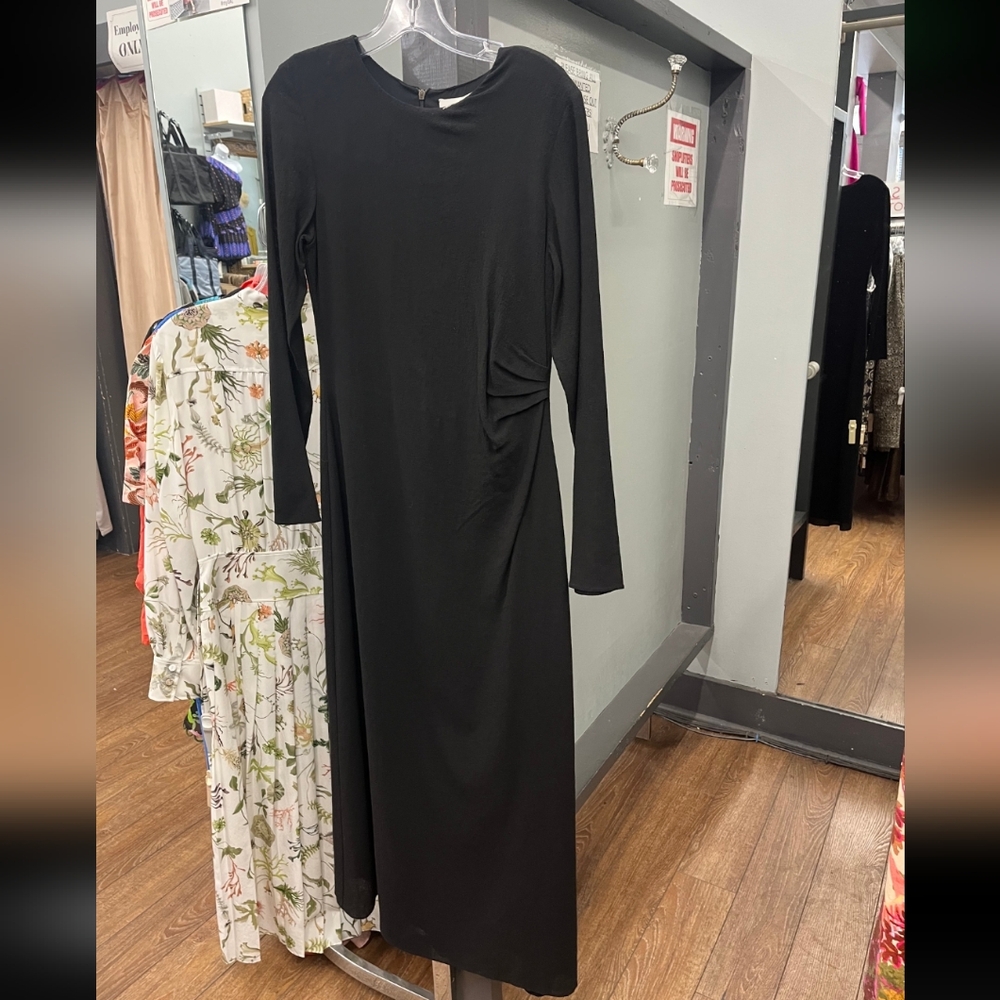 nwt Pomandere Elegant Black Long Sleeve Dress